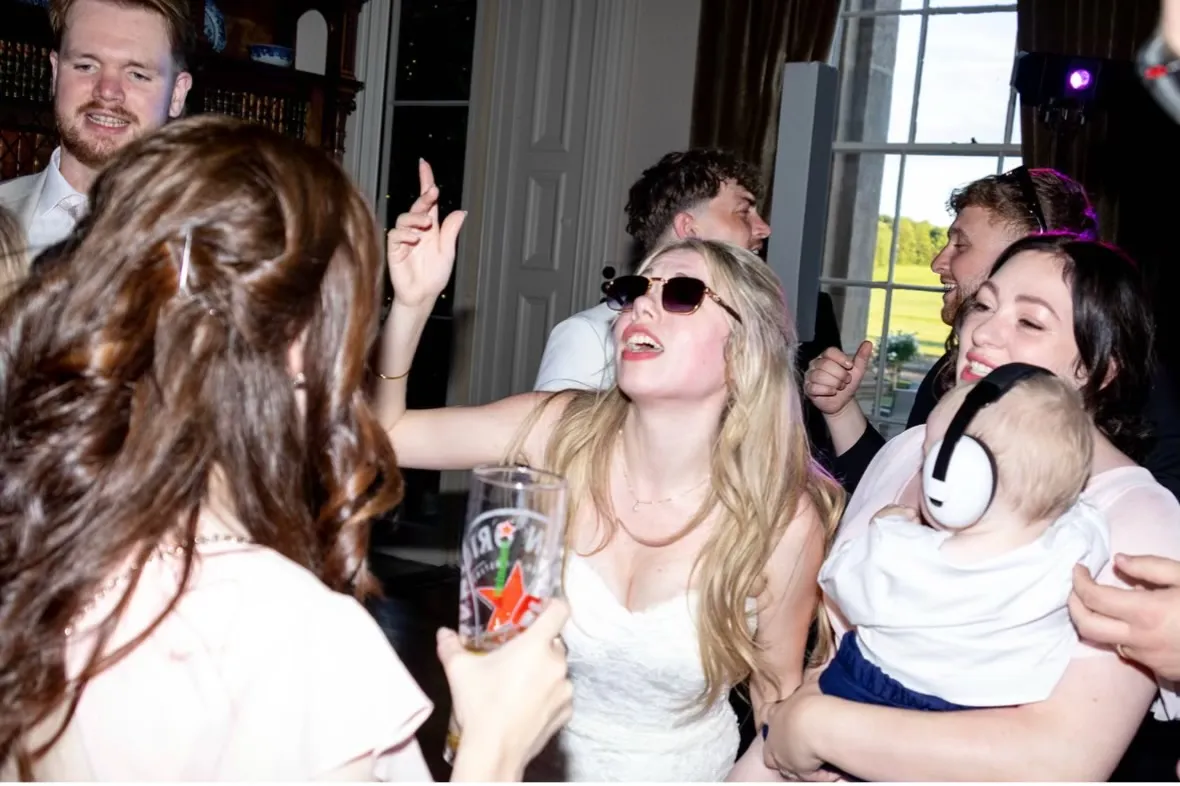 Evening wedding photograph by Josie Kavanagh, Cambridge wedding photographer